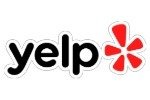 Yelp logo. The word "yelp" in black lowercase letters is followed by the red, star-like burst graphic.