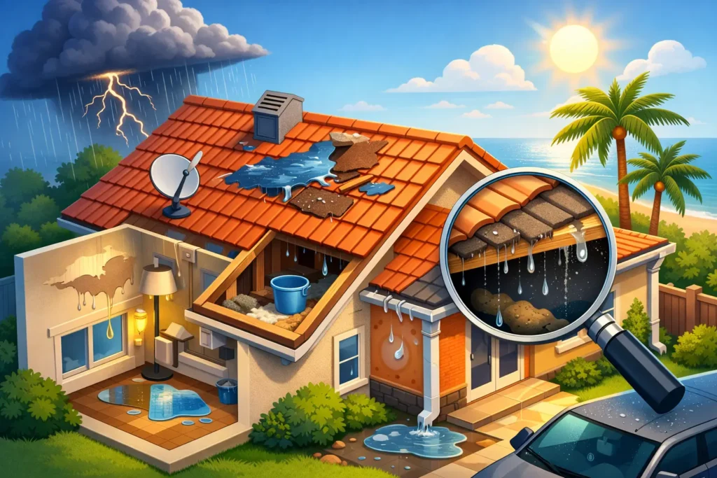 10 Signs of Roof Leak Florida Owners Should Act On