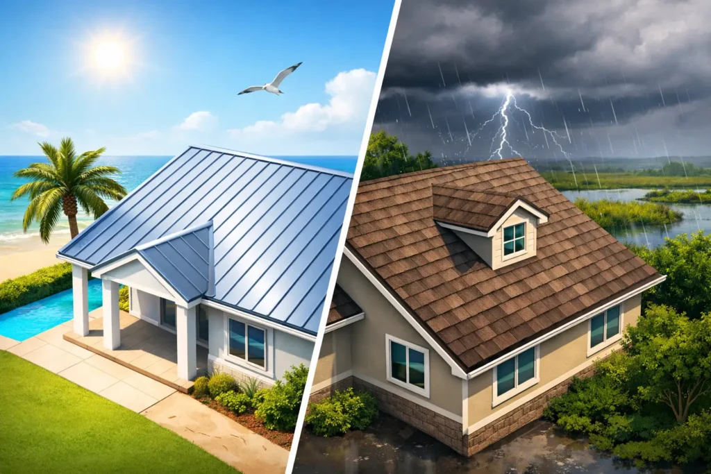 Metal Roof vs Shingle Roof in Florida